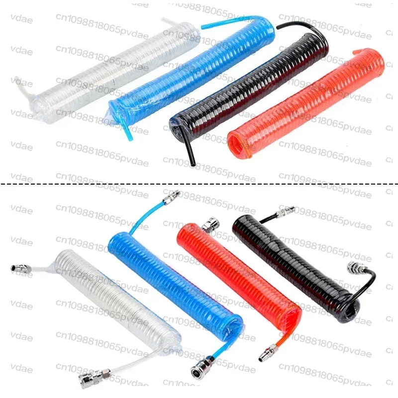 Tool Parts Polyurethane Pneumatic PU Air Compressor Hose 6*4mm 8*5mm 10*6.5 12*8mm Telescopic Spring Spiral Pipe Tube Tool