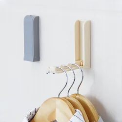 Foldable Wall Mounted Hanging Rack Bathroom Adhesive Holders Space Saving Door Hooks Hangers Punchless Drying Racks Accessories