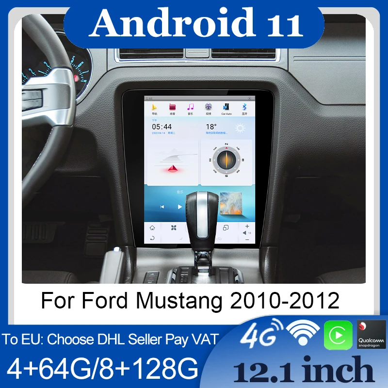 

12.1 inch Android 11 Wireless Apple Carplay Android Auto For Ford Mustang 2010-2012 GPS Navigation Car Radio Multimedia Player