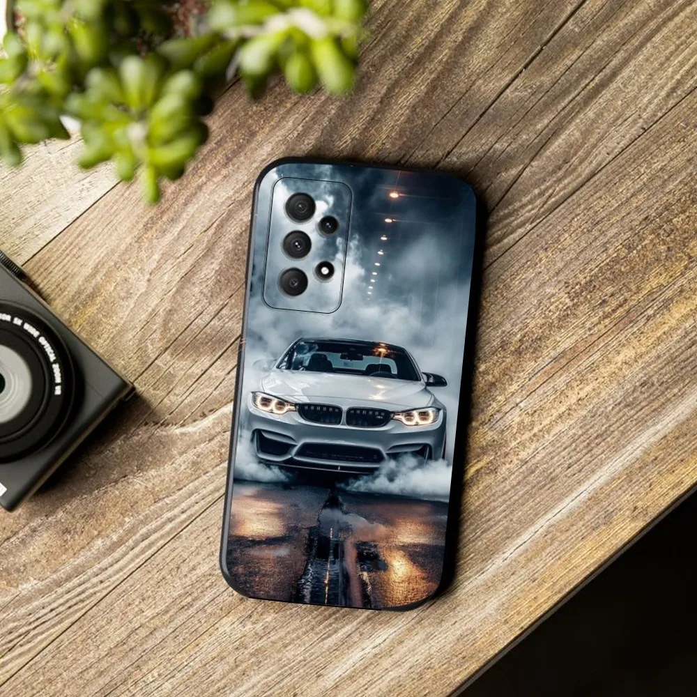 Black White for B-BMW  Phone Case  For Samsung Galaxy A13,A21s,A22,A31,A32,A52,A53,A71,A80, Soft Black Cover