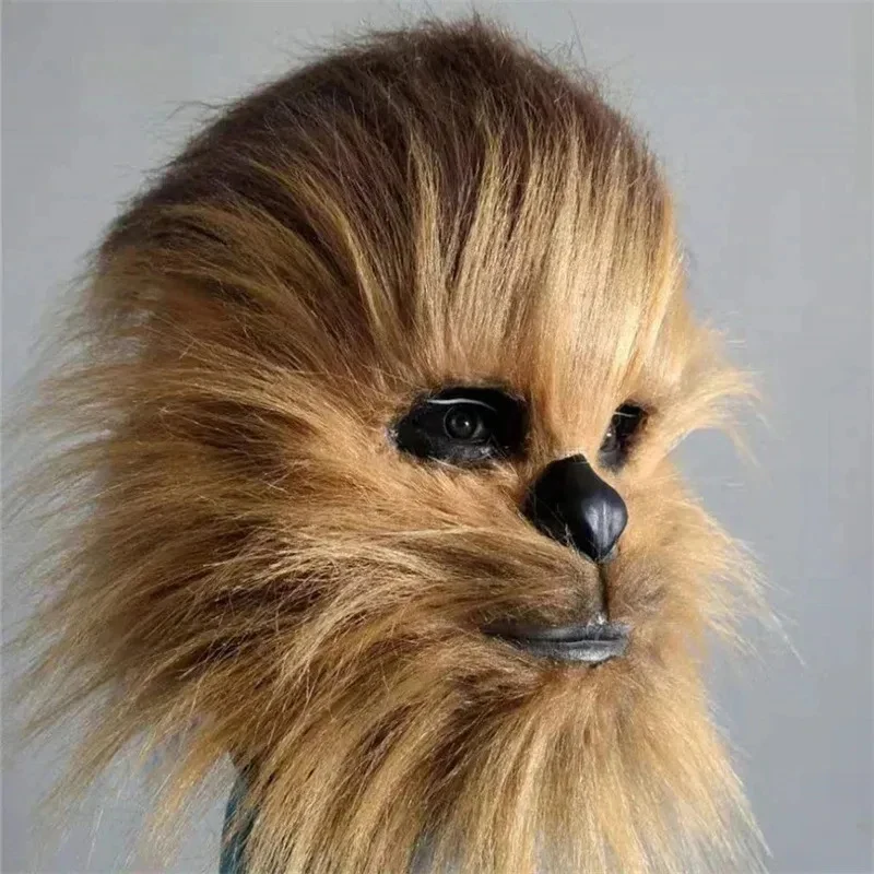 ♥2026 New Halloween Costume Cosplay Party Prop Film Chewbacca Head Masks A P E Man Mask Gloes ★★★ view 2