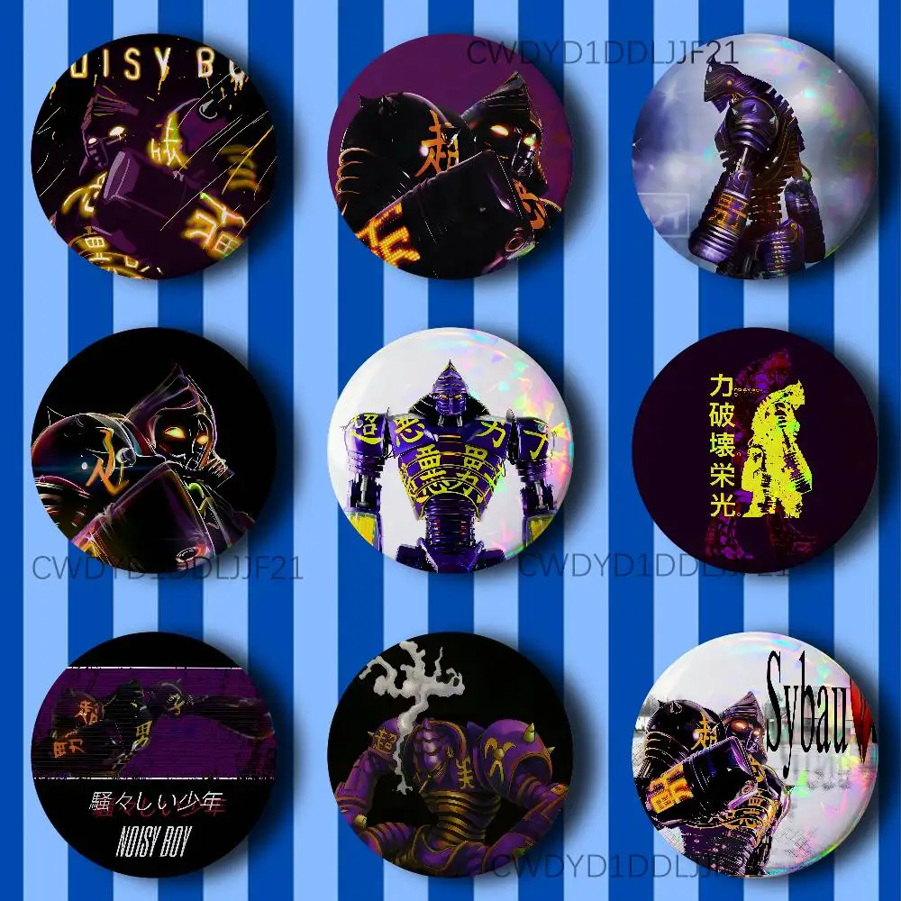 

N-Noisy Boy Real Steel Badge Brooch Figure Lapel Pins Clothes Backpack Fashion Cute Collection Decoration Display