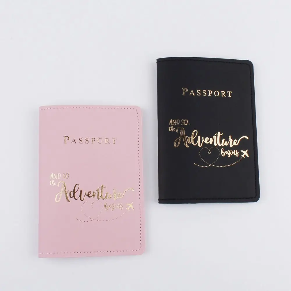 2023 Lover Couple Passport Cover Hot Stamping Simple Plane Women Men Travel Wedding Passport Cover Holder Fashion Wedding Gift