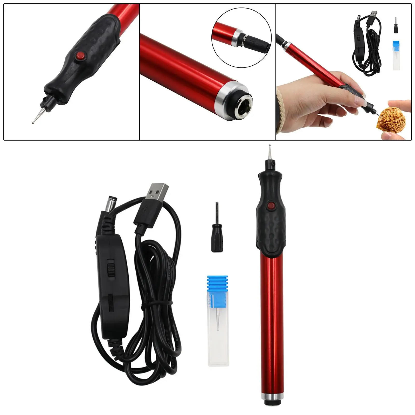 Electric Engraving Pen Kit Written Polishing Professional Etching Pen Engraver Tools for Glass Jewelry Making Metal Accessories