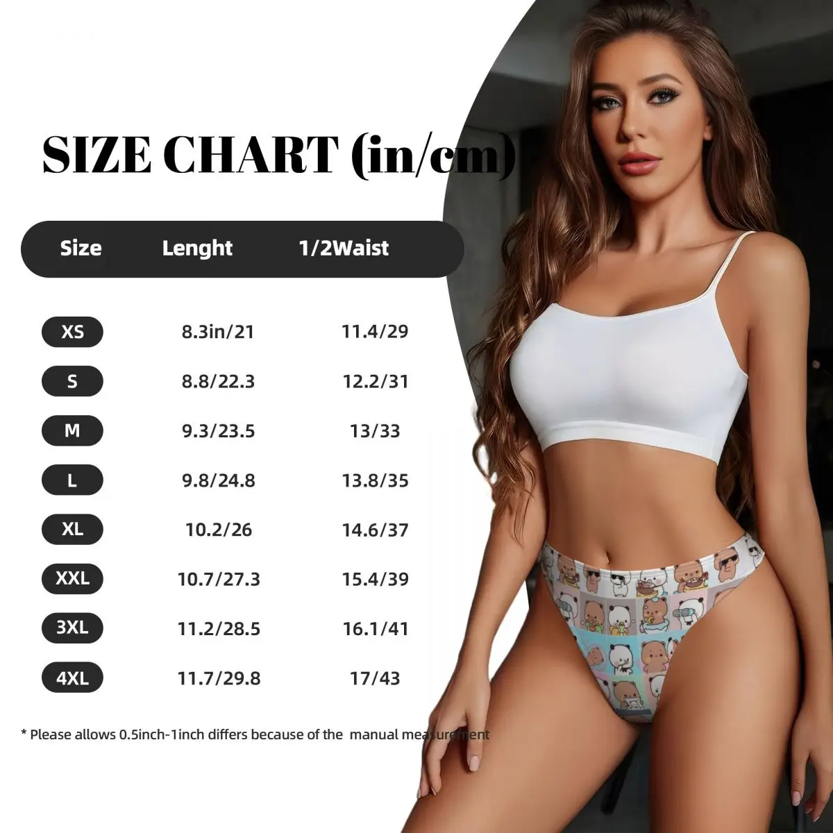 Tanga personalizado Bubu Dudu para mujer, bragas elásticas, ropa interior