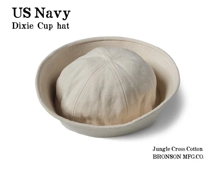 Bronson Navy Dixie Cup Hat Vintage Style Sailor's Bucket Cap For