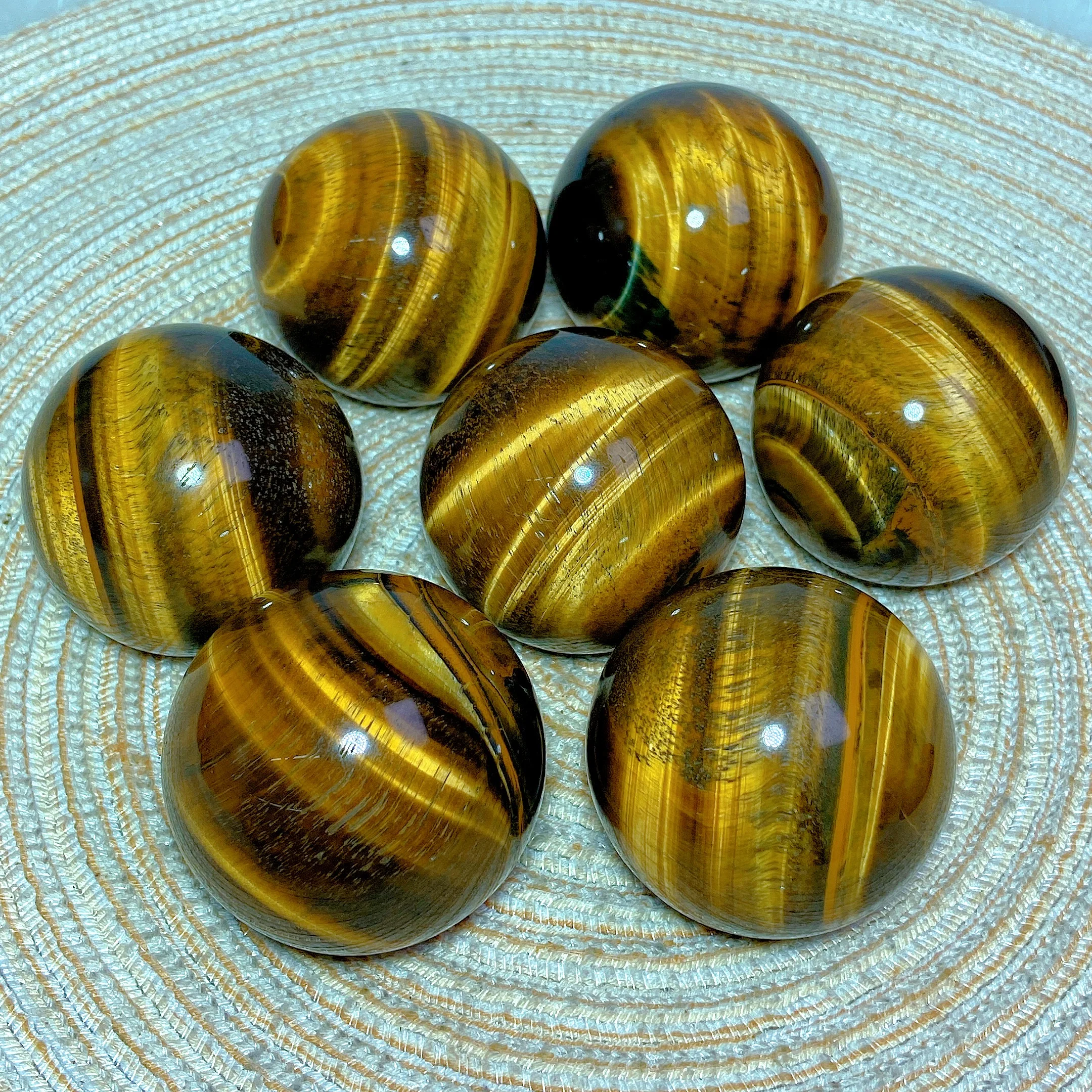 Natural Crystal Blue And Yellow Flashy Tiger Eye Sphere Ball Polished Energy Reiki Ornament High Quality Home Decoration Gift