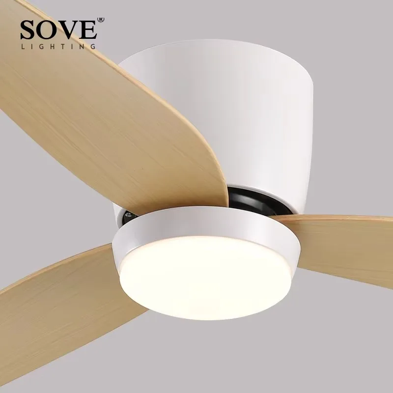 SOVE Modern White Ceiling Fan With Led Light Ceiling Light Fan Ceiling Fans With Lights Led Fan Lamp Remote Control view 5