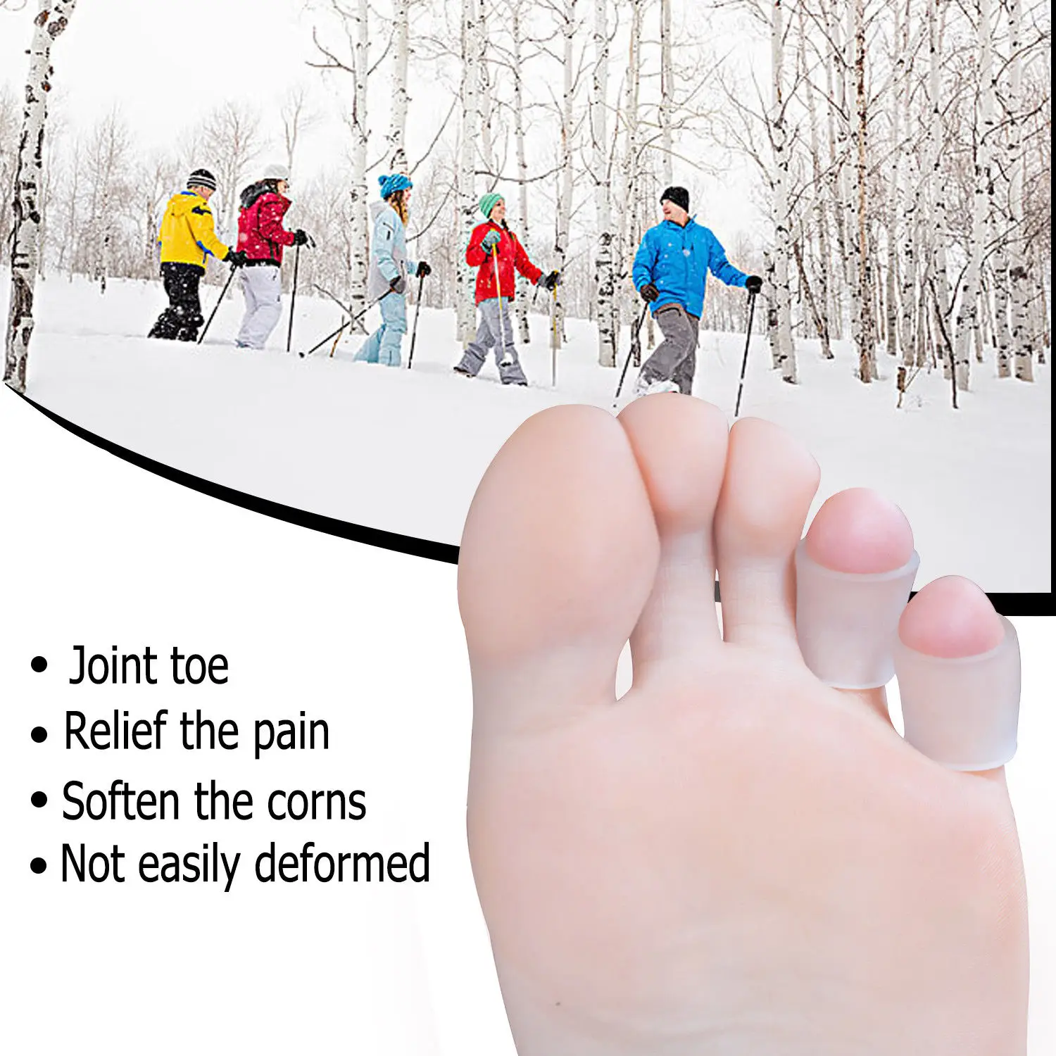

1/3Pair Silicone Foot Corn Anti-Wear Hole Toes Separator Protection Pad Little Toe Protector Calluses Blister Pedicure Foot Care