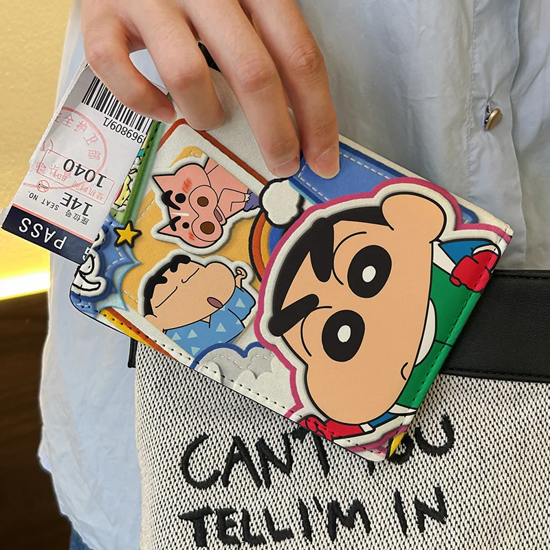 

New Kawaii Shinchan Series Passport Protective Sleeve Cute Cartoon Character Creative Printing Travel Packing Passport Holder