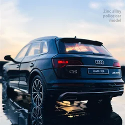 1:24 AUDI Q5 SUV Alloy Car Model Diecasts Metal Toy Vehicles Car Model High Simulation Sound Light Collection Childrens Toy Gift