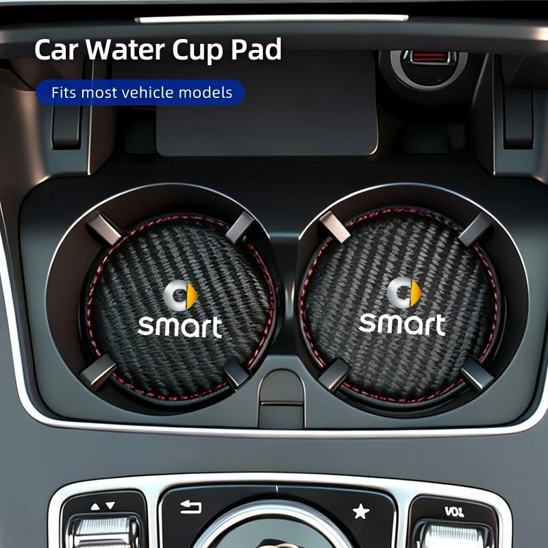 Car Cup Holder Mat Mug Coaster Console Drinks Pad Mute Pad Accessories For Smart Fortwo 451 450 453 Forfour EQ Cabrio Crossblade