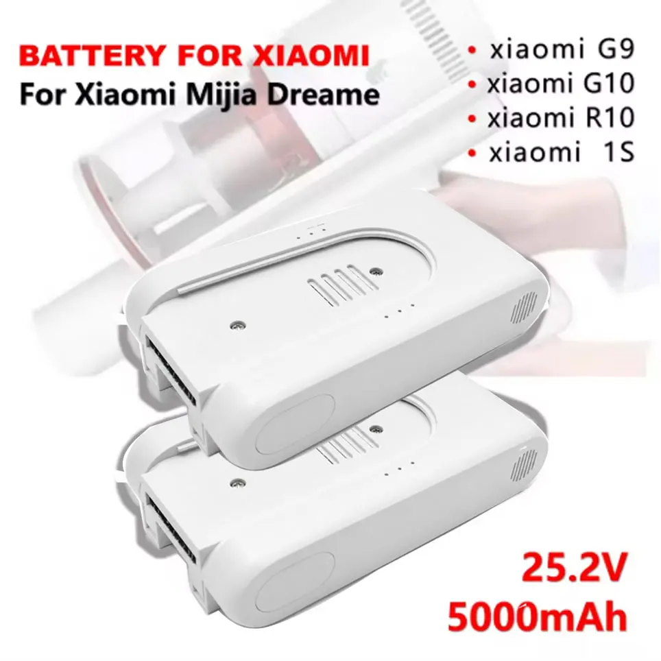 2026 Original 25,2V 5000mAh Wiederaufladbarer Lithium-Ionen-Akku für Xiaomi Mijia Dreame G9 G10 Kabellosen Staubsauger2026