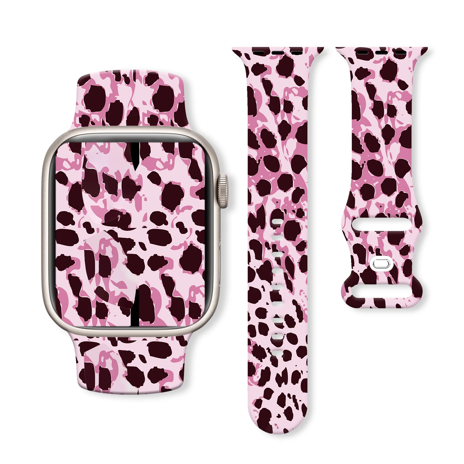 

Animal fur 2 Printed Strap for Apple Watch 10 9 8 7 Silicone Band Replaceable Bracelet for iWatch 46mm 44mm 42mm 41mm Watchband