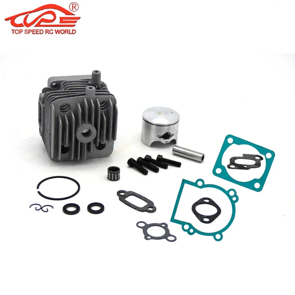 32cc or 35cc 4 Bolt Cylinder Head Piston Set ONLY Fit for TSRC FLMLF KingMotor TIT XJM Engine for 1/5 Baja LT Truck Parts