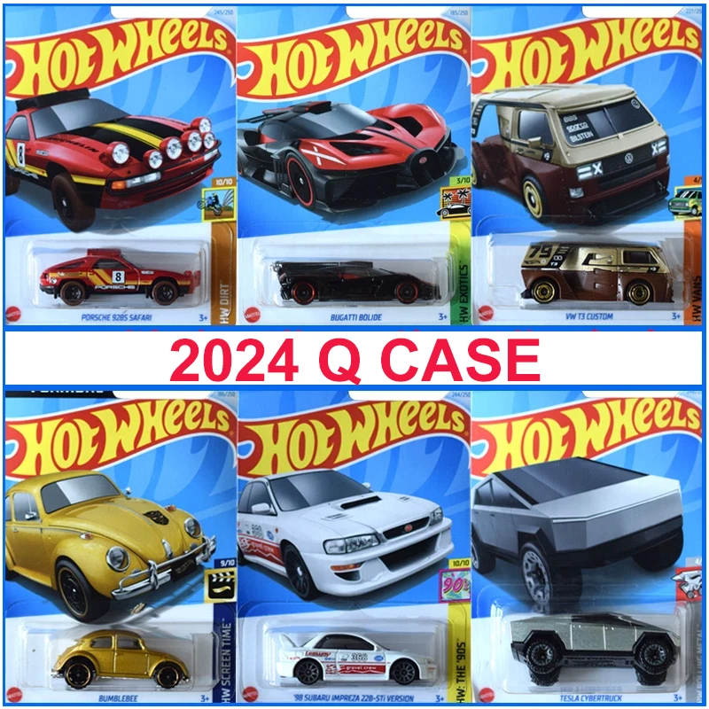 2024Q Hot Wheels Car Boys Toys 1:64 Diecast Let\'s Race Transformers Bumblebee Tesla Cybertruck Alfa Romeo Lotus Dodge Van Model