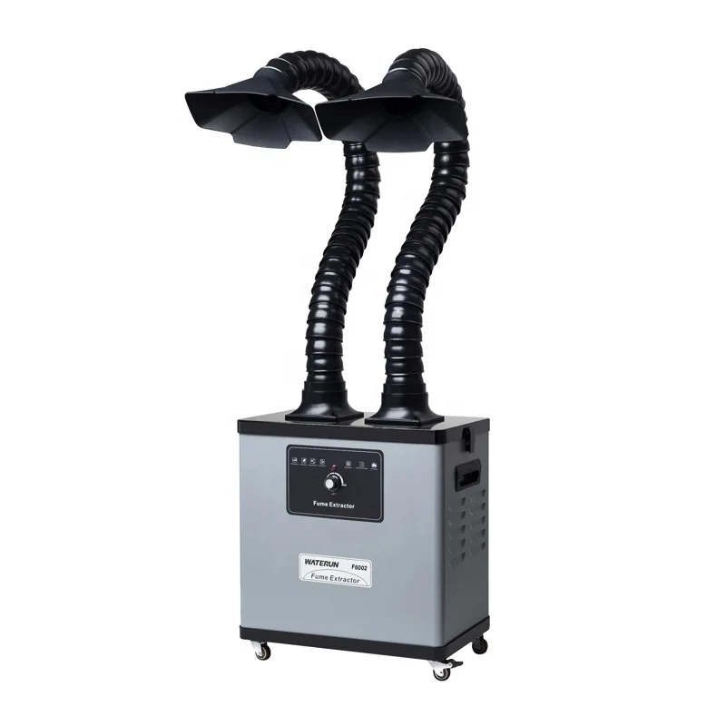 

200W, F6002 Popular Soldering Fume Extractor for soldering station with double Flexible extraction Arms