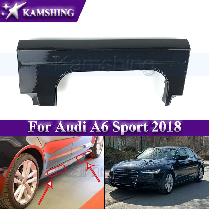 

Kamshing Car Lower Side Skirt Guard Board For Audi A6 Sport 2018 Jack Stand Protection Plate Cover (Piano black)
