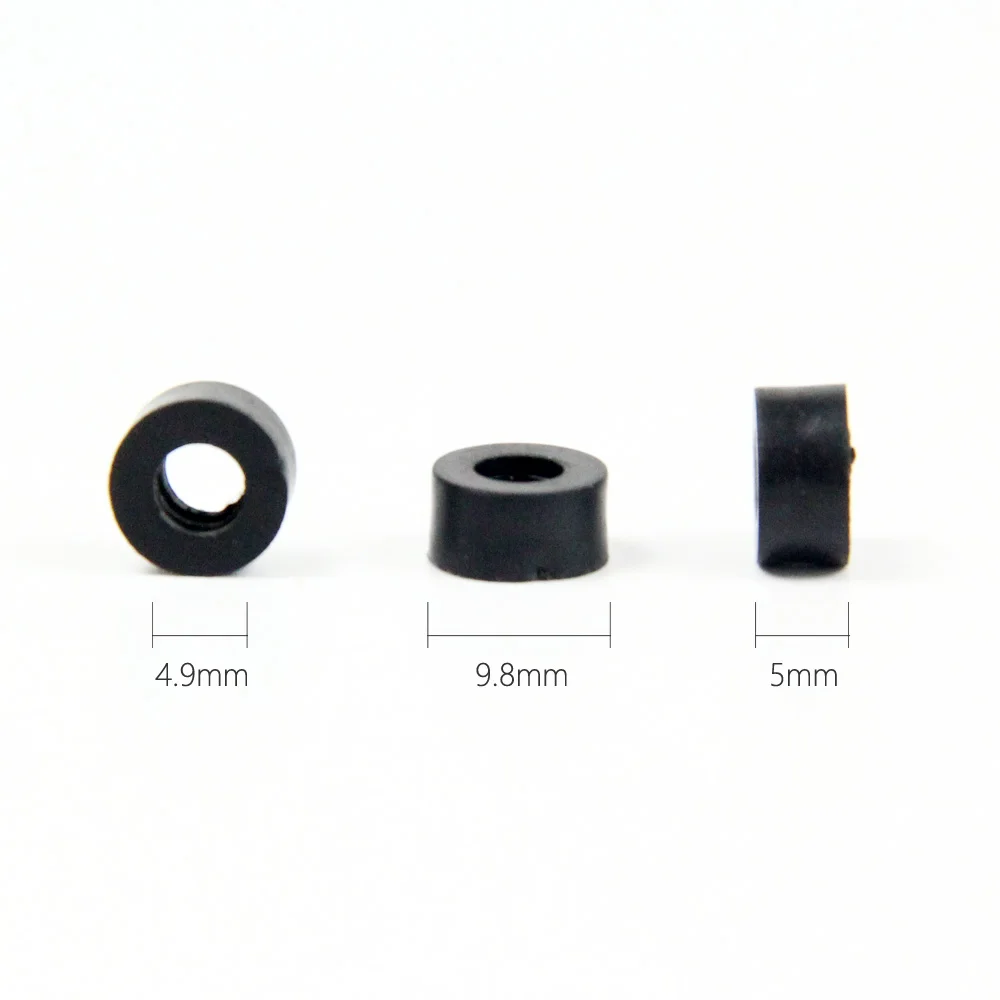 24 Chiếc Dày 5Mm Nylon Đen Tròn Miếng Đệm Chữ Ô Phẳng Cao Su Máy Giặt Ốp Lưng Tự Làm Các Bộ Phận Dự Phòng