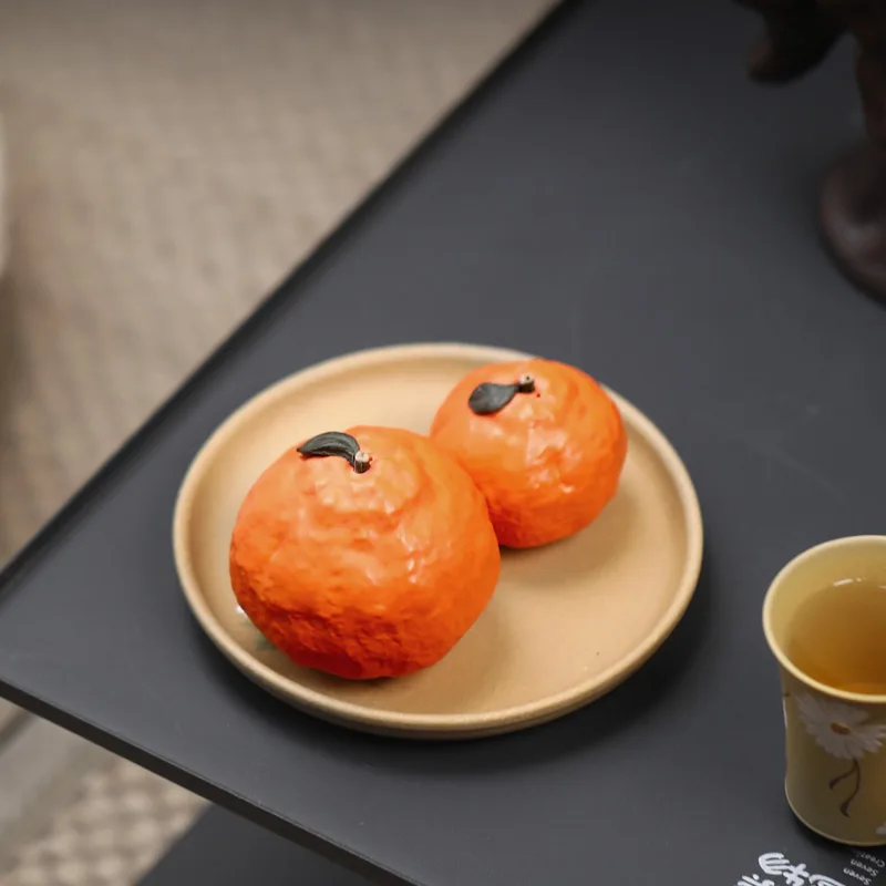 【 Changtao 】 Yixing Original Mine Purple Sand Tea Playing With Pets, Creative Orange Decoration, Everything Big Orange,