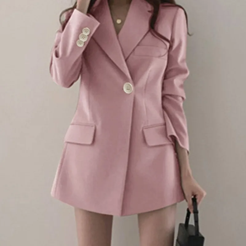 2024 New Blazers Elegant Women Jackets Chic Casual Office Lady Suit Solid Fashion Coat Luxury Female Blazer Mujer Korean Style