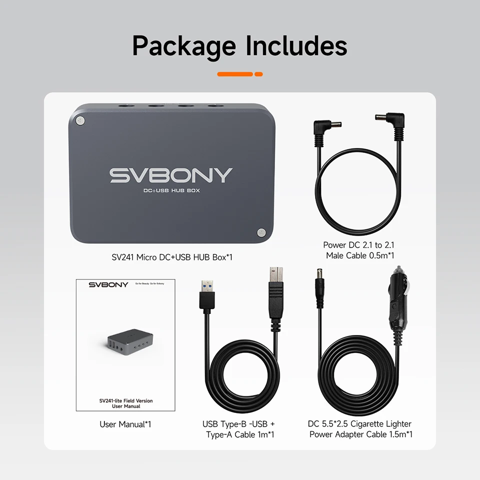 Svbony SV241 Micro DC +USB HUB Box High-speed Readout Output Type-C Interface Power Indicator Lights for Astrophotography image 6