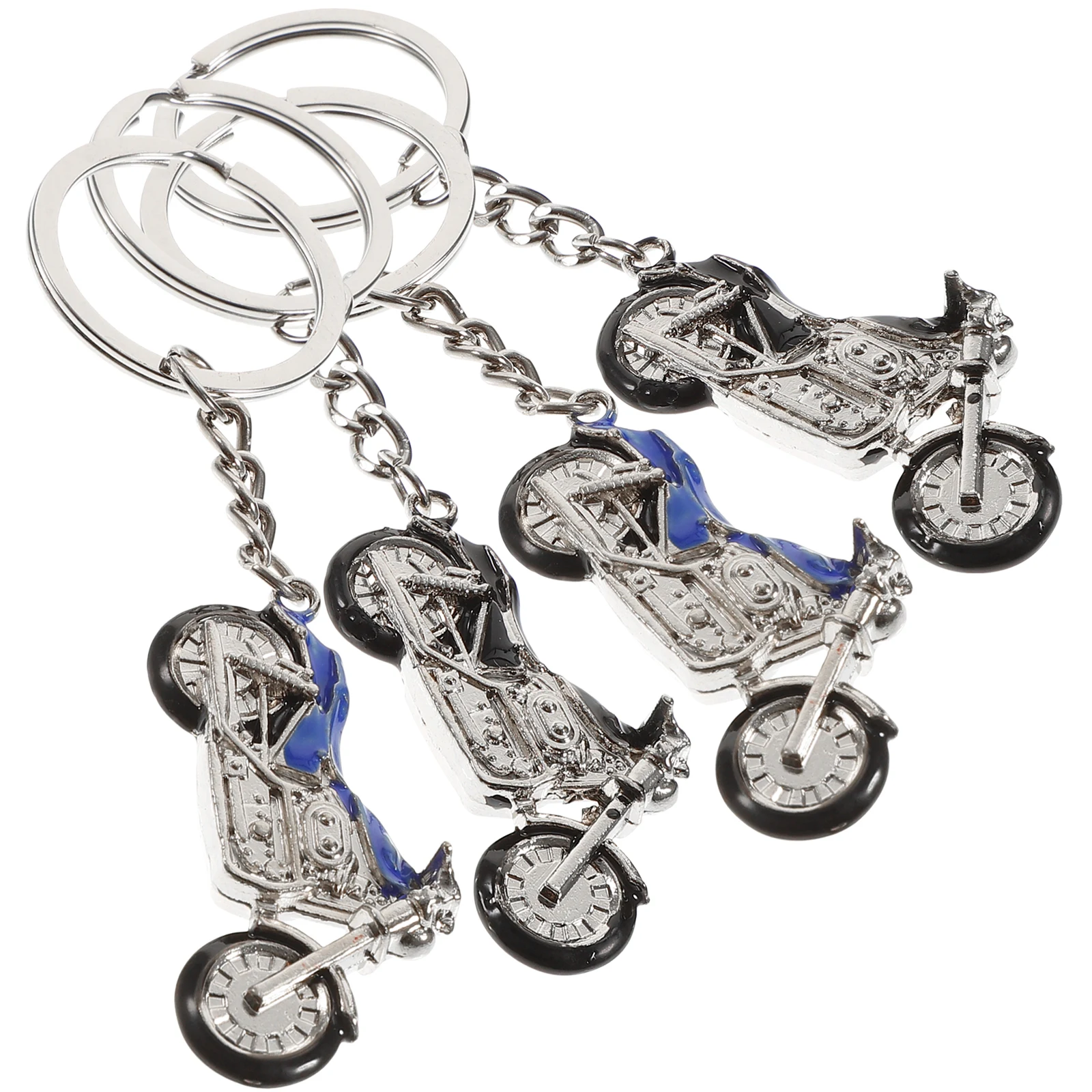 

4pcs Keychain Durable Motorcycle Shaped Creative Keyring for Bag Bag Pendant Keyring Cell Phone Car Keys Gifts Accessories