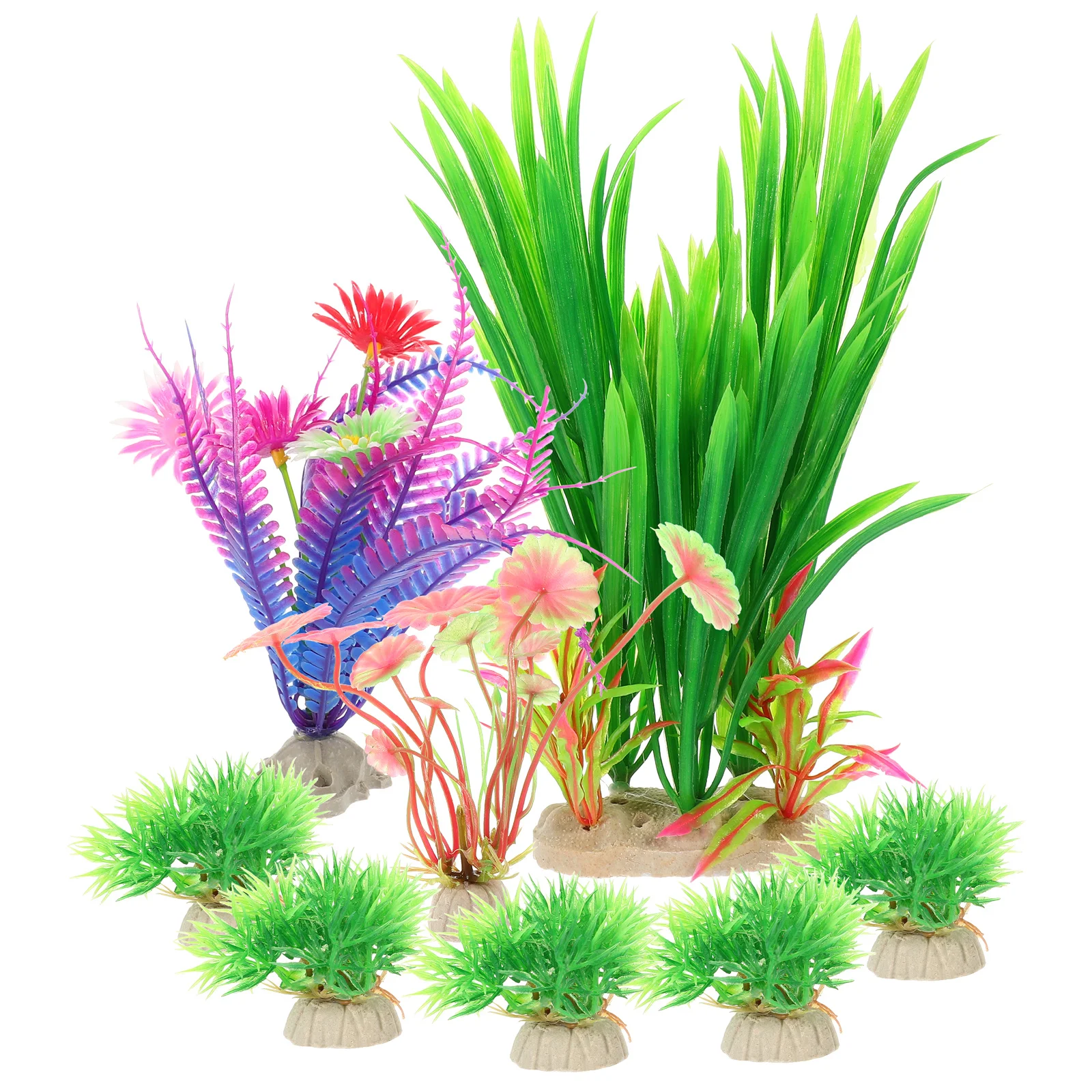 

8Pcs Artificial Aquarium Plants Fish Tank Decor Plastic Water Grass Ornament Landscape Aquarium Decoration Fish Tank Plant