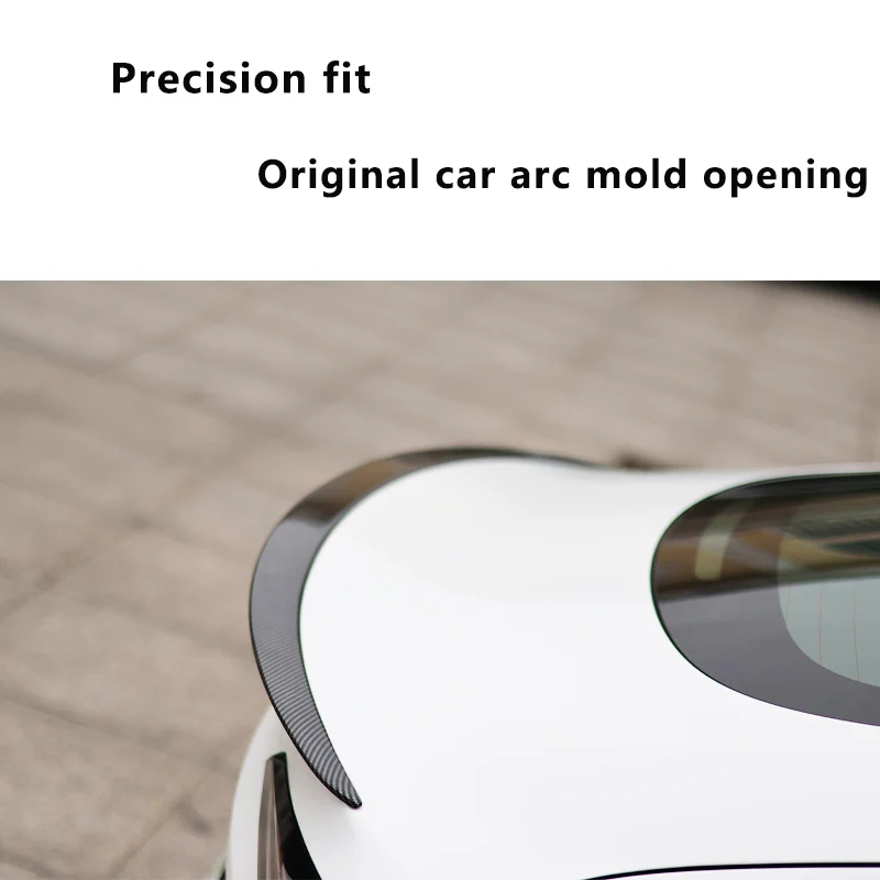 For 2024 Tesla Model 3 highland Rear Trunk Lid Spoiler Wing P Style Car Tailgate Flap Trim Decklid Lip Body Accessories