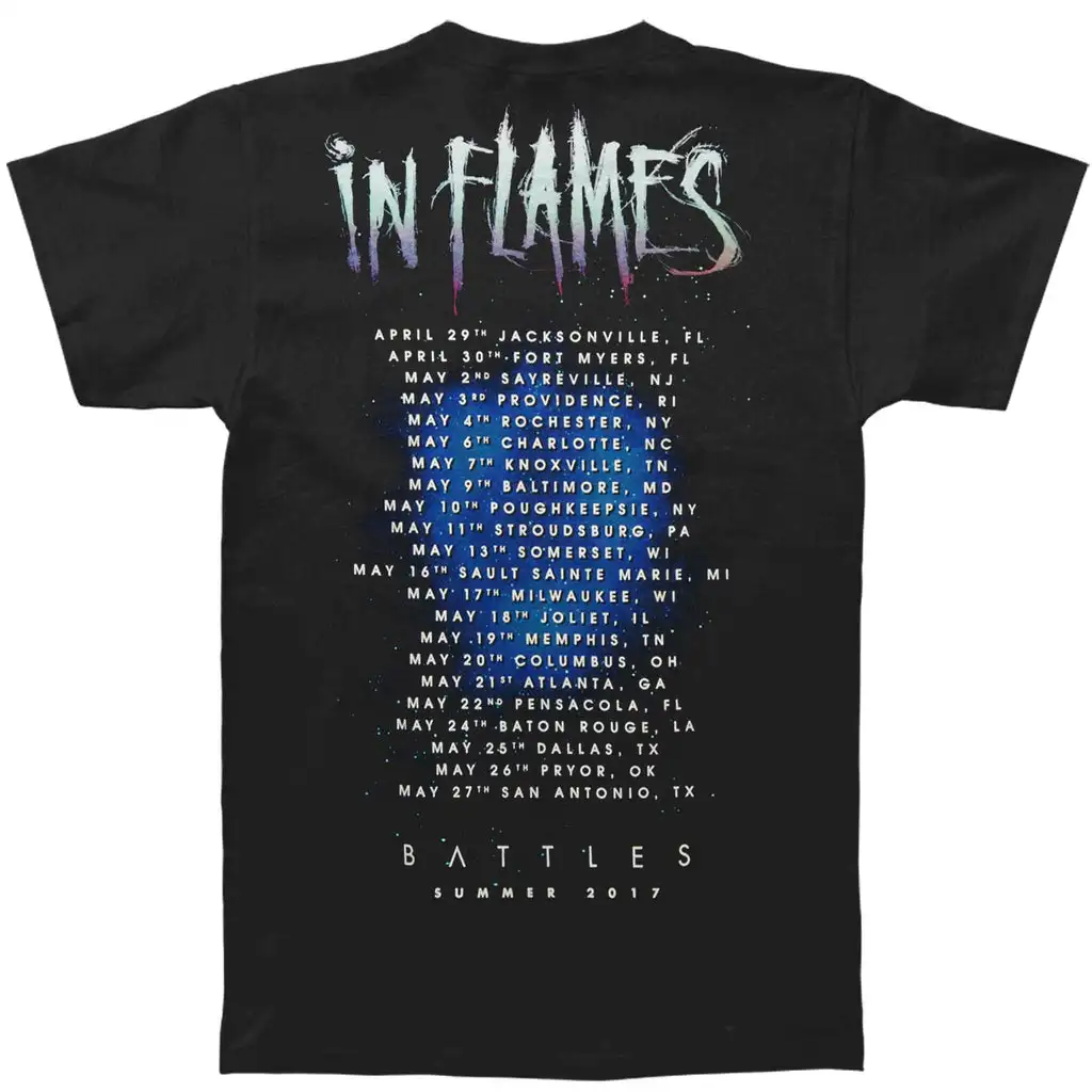 IN FLAMESBattles 2017 Summer Tour T-shirt