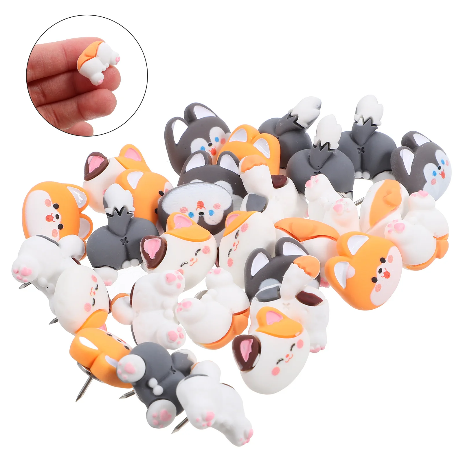 

30Pcs Animal Push Pins Cute Decorative Thumbtacks for Cork Board Bulletin Board Photos Office Supplies Push Pins