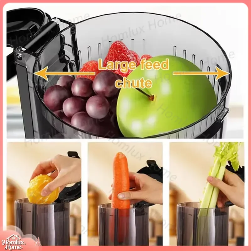 Portable Juicer Blender Automatic Pulp Separation Large Mouth Freshly Squeezed NFC Fruit Vegetable Juice Maker for Home