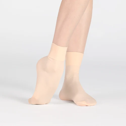 Imagen 1 del producto Calcetines cortos de Ballet de microfibra para mujer y niña, medias clásicas profesionales, ropa de baile moderno, práctica de baile