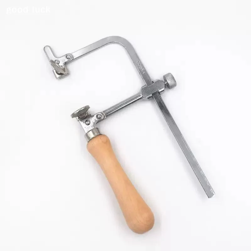 AnswerMini Coping Saw With Wooden Handle Extra Cutting Blades Adjustable Metal Frame DIY Craft Cutting Hand Tools