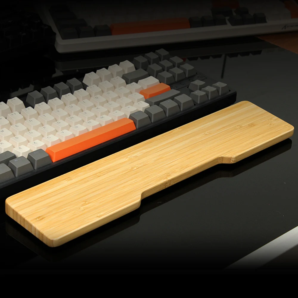 

ECHOME Handmade Bamboo Keyboard Hand Rest Custom Wrist Rest Ergonomic Keyboard Pad for 61/68/87/98/104key Mechanical Keyboards