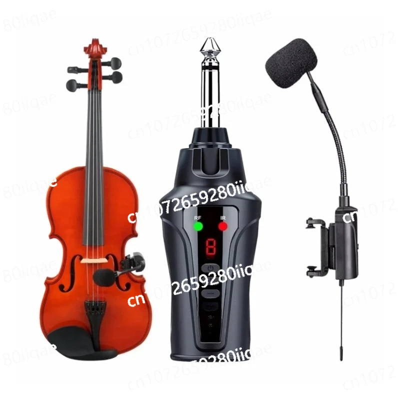 Wireless Violin Microphone Musical Instrument Mic for Violin Stage Performance, Street Performance