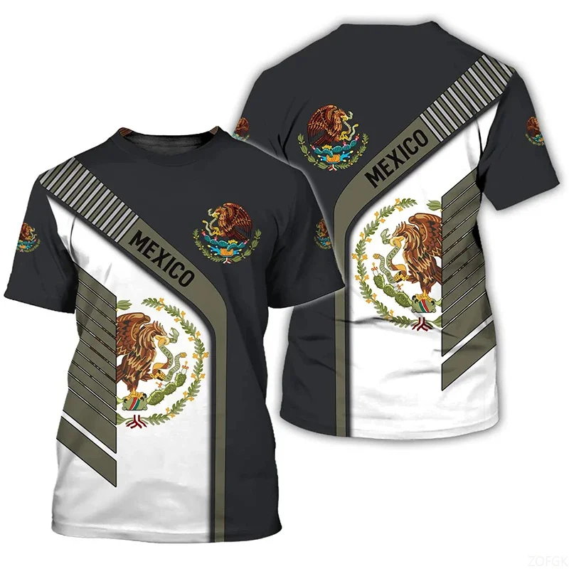 3D Printed Mexico Flag T-Shirt For Men Mexican Pattern Tees Summer Short Sleeve Fashion O-Neck Tops Streetwear Harajuku T Shirts image 2