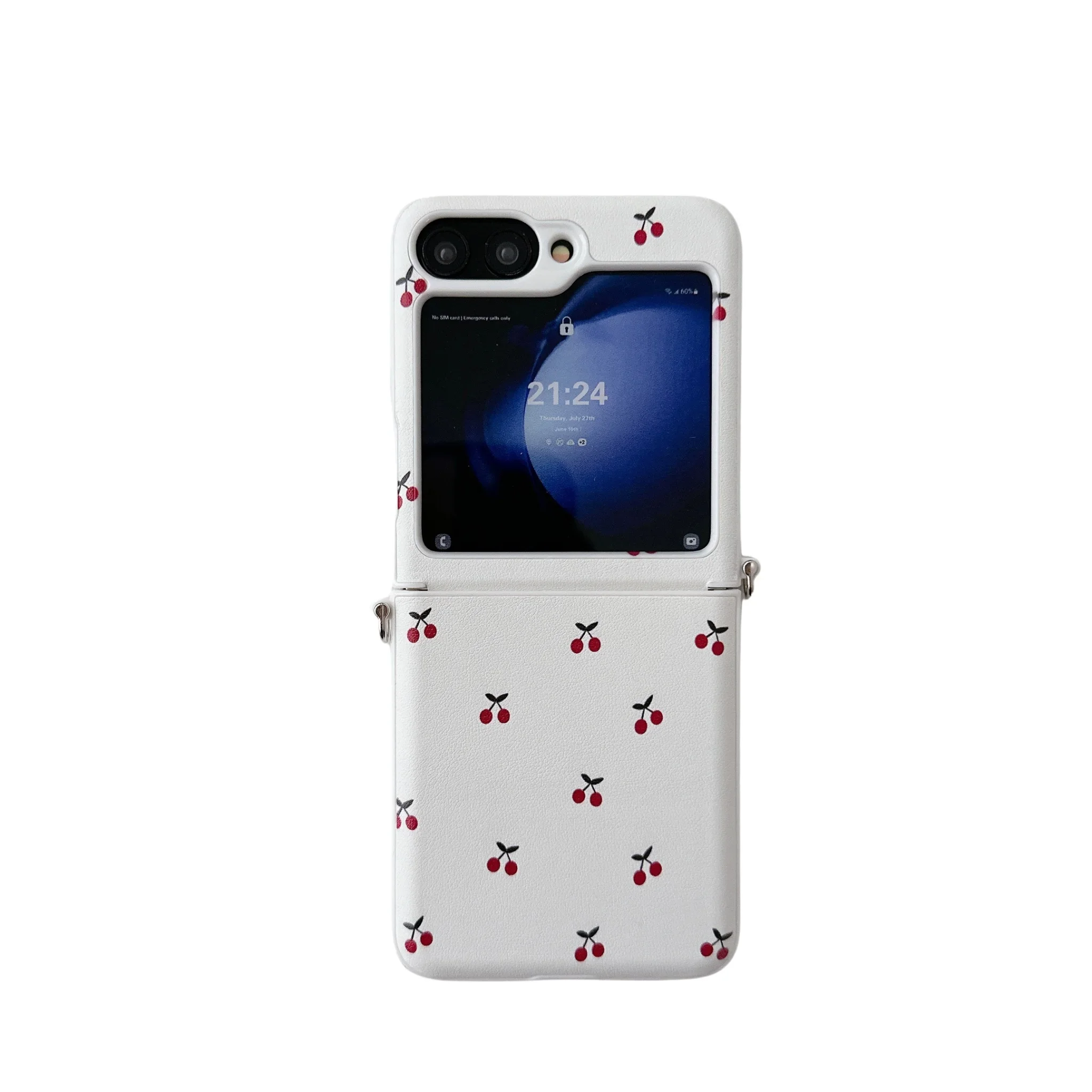 For Motorola Razr 60Ultra 50Ultra Cherry Pattern Bracelet Protect Case For Razr 2024+ Motorola Razr50U Razr 2025Plus 2025Ultra