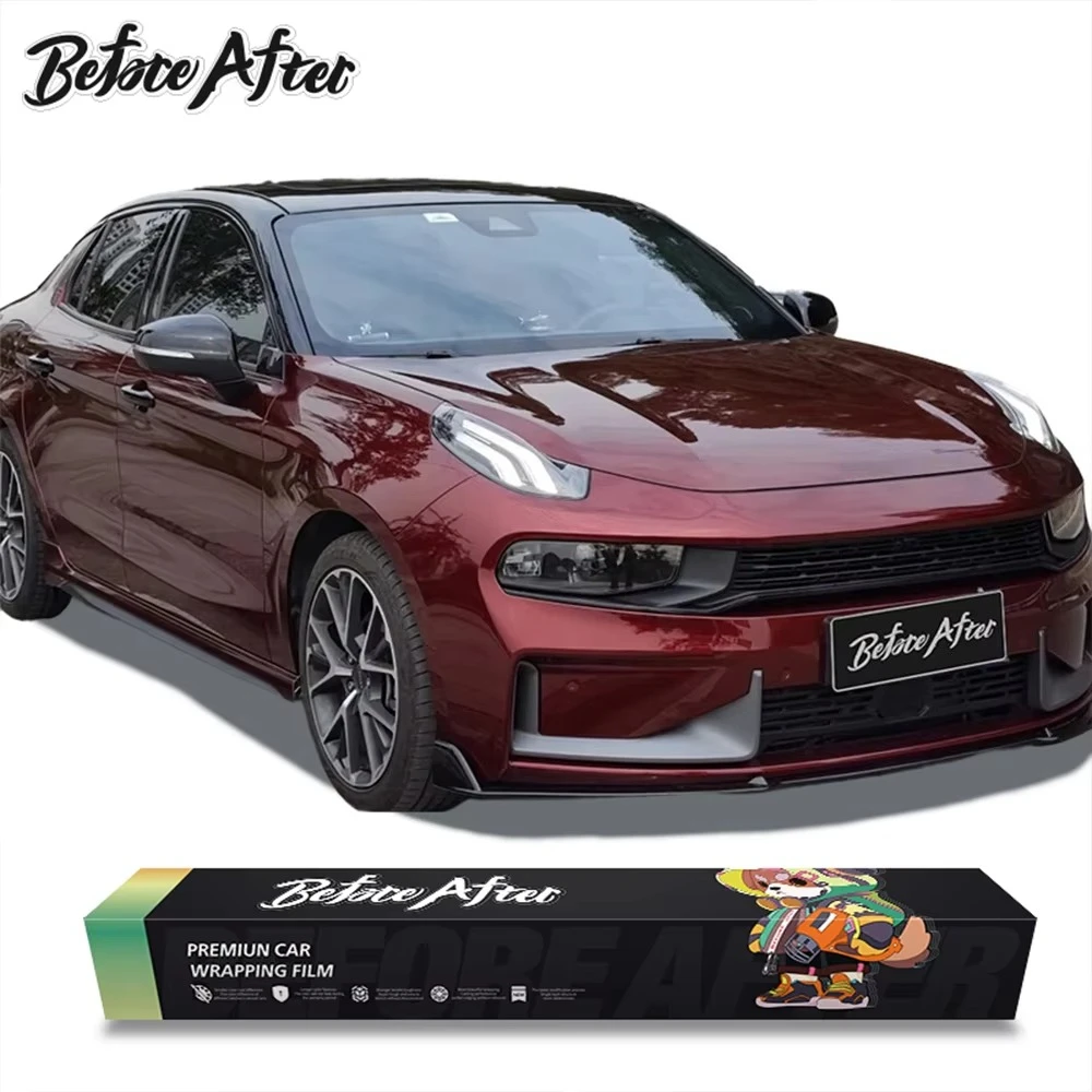 

Оптовая продажа: Кристально-прозрачная ПЭТ-пленка для оклейки авто без пузырьков воздуха, цвет «Красный вампир» (жидкий металл)