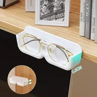 Plastic Glasses Holder Organizer Hangable Sunglass Show Stand Shelf For Home Storage Self-adhesive Wall Mounted Glasses Storage