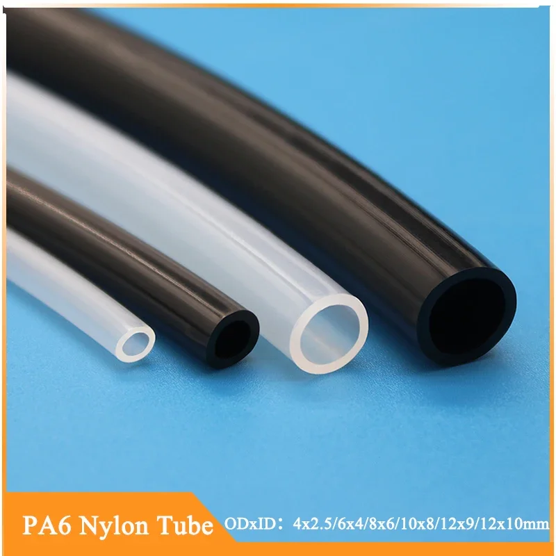 

2/5/10M High Pressure Hard PA6 Nylon Tube Diameter 2.5 4 6 8 9 10 12 mm Pneumatic Air Compressor Smooth Rigid Polyamide Oil Pipe