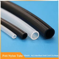 2/5/10M High Pressure Hard PA6 Nylon Tube Diameter 2.5 4 6 8 9 10 12 mm Pneumatic Air Compressor Smooth Rigid Polyamide Oil Pipe