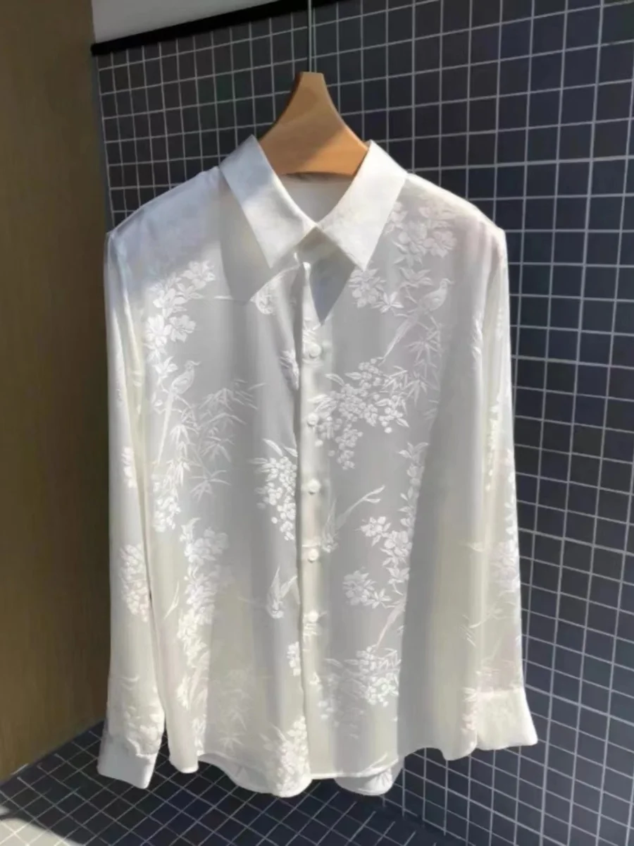 

Новогодний китайский воротник с вышивкой в стиле ретро, атласная верхняя этикетка, удаленная модная Ne Long Sve, прямой крой