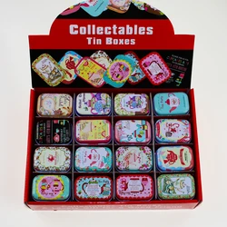 32Pieces/lot Vintage Flower Printing Mini Tin Box For Jewelry Wedding Favor Metal Candy Box Decorative Storage Boxes Gift Home