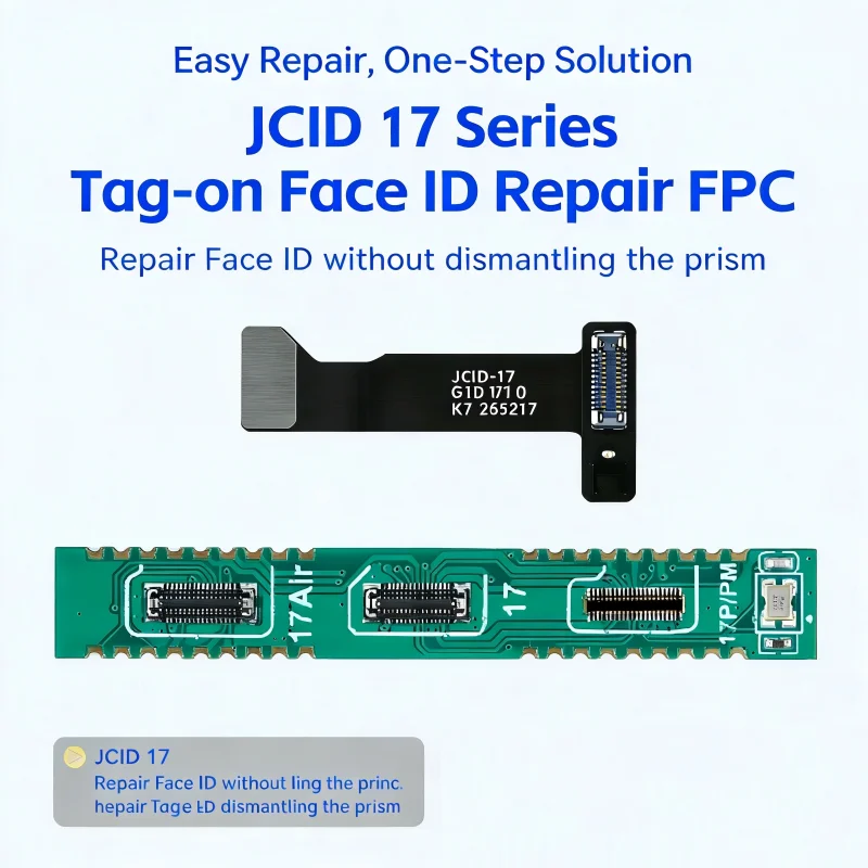 JCID Tag on Face ID Repair FPC Flex Cable, No Soldering Non-removal Dot Matrix Dot Projector Repair Parts For iPhone13-17 Series