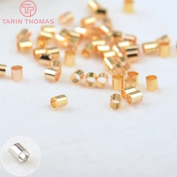(3357)5g 1,5 MM 2MM 2,5 MM 24K Gold Farbe Messing Befestigungs Verschlüsse Crimp Rohrende Perlen Hohe qualität Schmuck Erkenntnisse