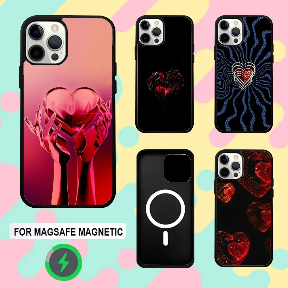 

Fiery Heart Phone Case For iPhone 16e,16,15,14,13,12,11,Plus,Pro,Max,Mini Magsafe Magnetic Wireless Charging