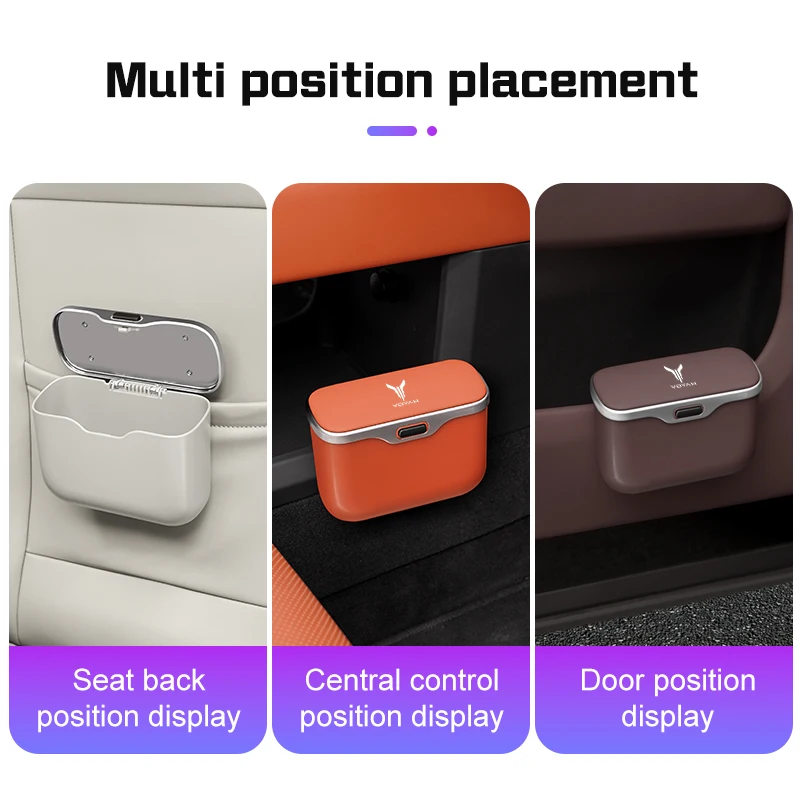 ABS Waterproof Car Trash Can For Dongfeng Voyah Free Dreamer 2021-2025 Car Door Storage Box Car Backrest Garbage Bin Accessories - view 4