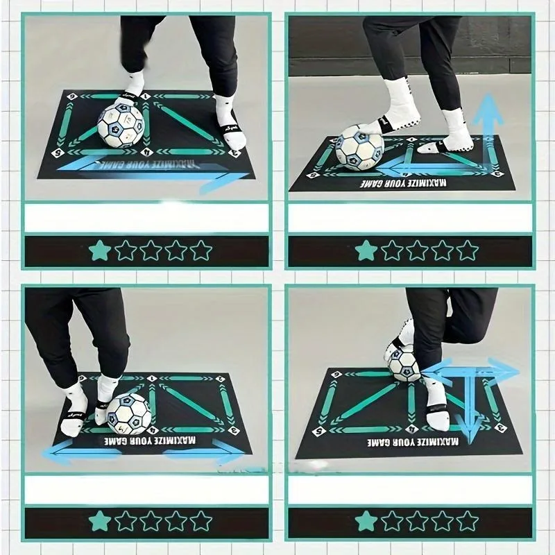 ﻿ Football Training Mat 90cm Durable Non Slip Foldable Ball Control Step Carpet Indoor Soundproof Fitness Mat training