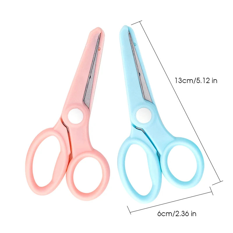 1pcs Child Safety Handcraft Scissors Anti-Pinch Hand Craft Tools for Elementary School Students Paper Cutting DIY